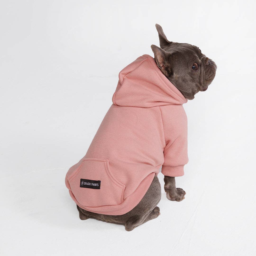 Dusty Pink Dog Hoodie