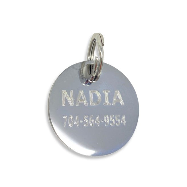 BLUE SMILEY FACE DOG TAG