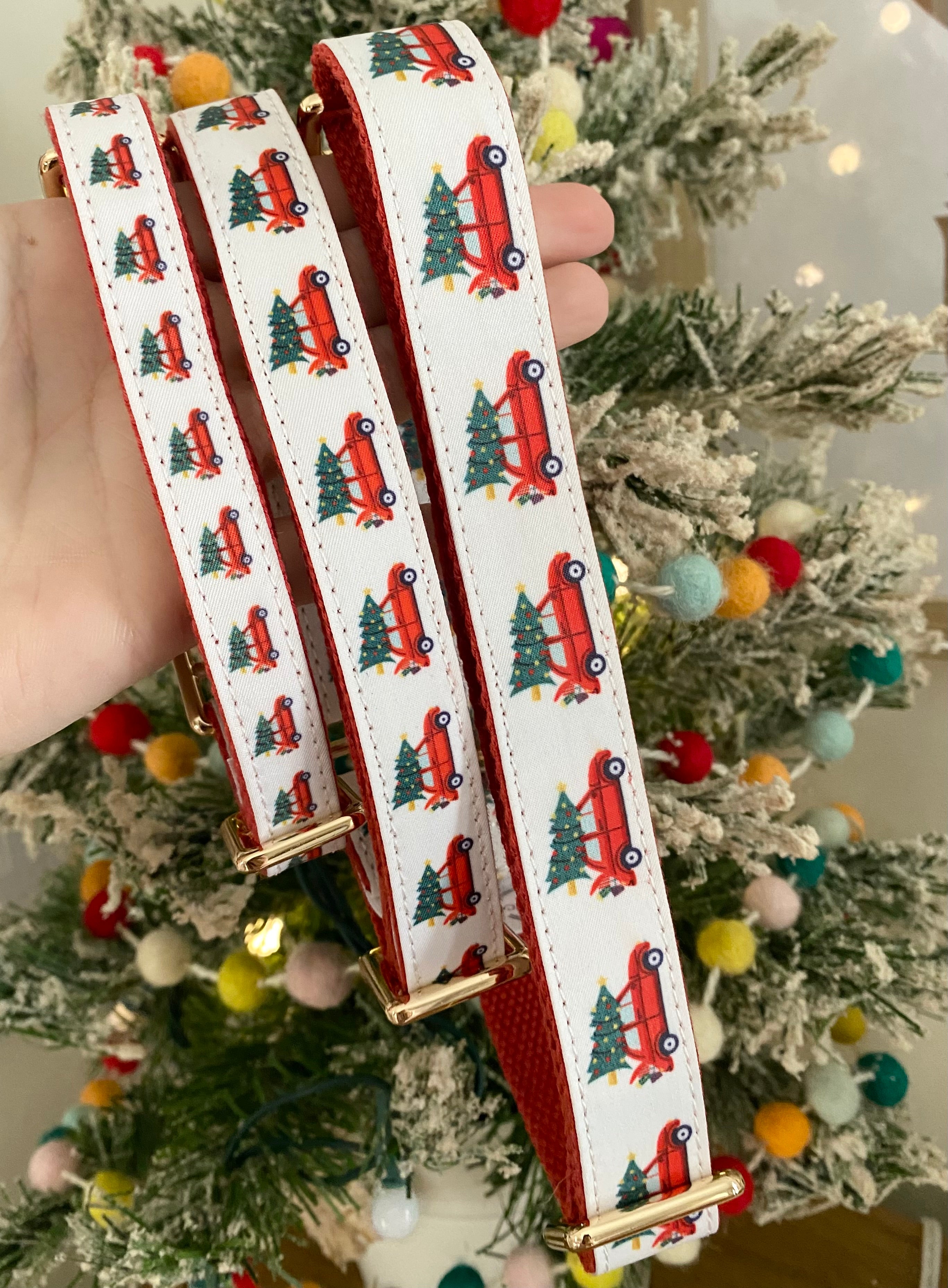 CHRISTMAS CAR MARTINGALE DOG COLLAR