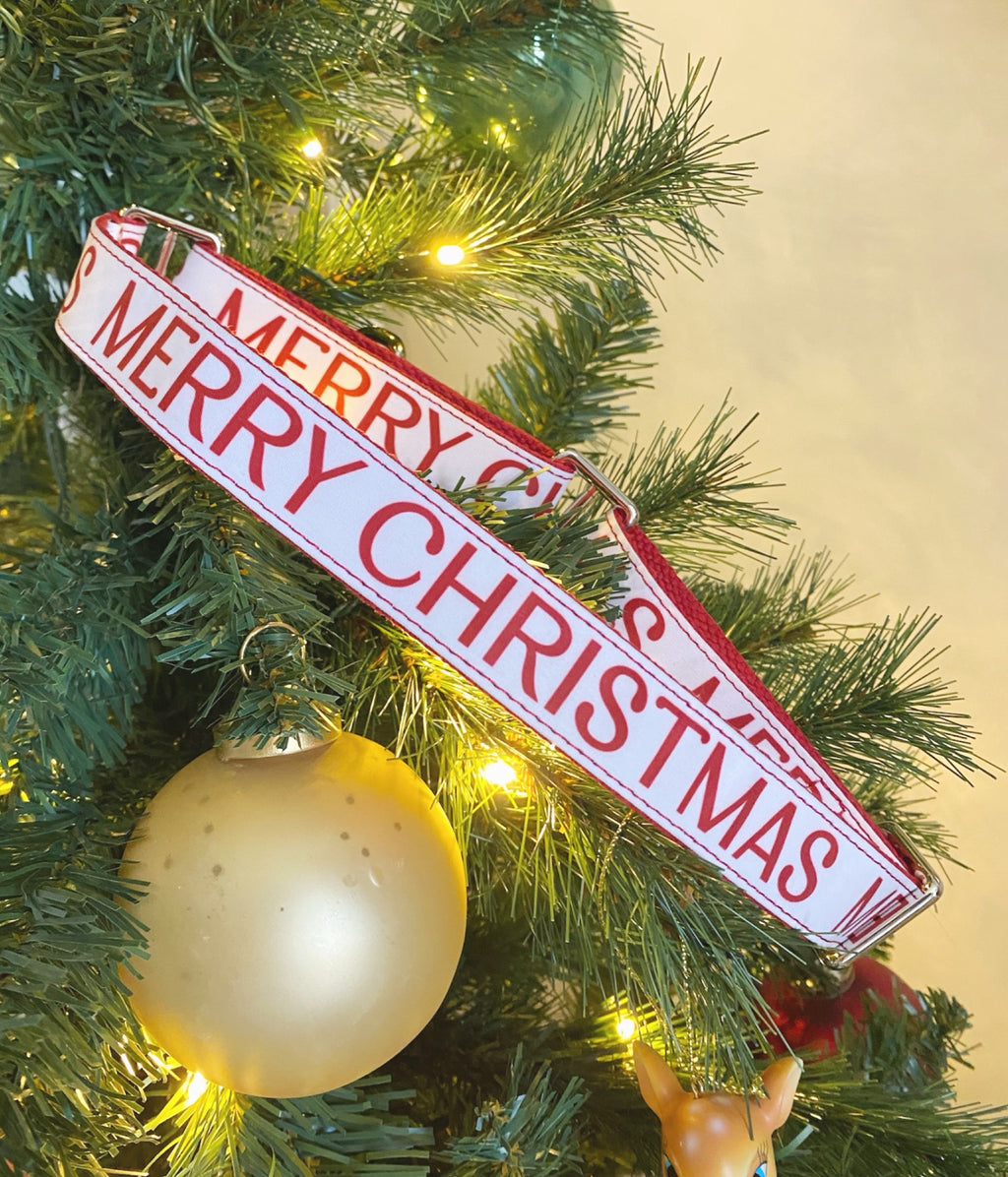 MERRY CHRISTMAS MARTINGALE DOG COLLAR