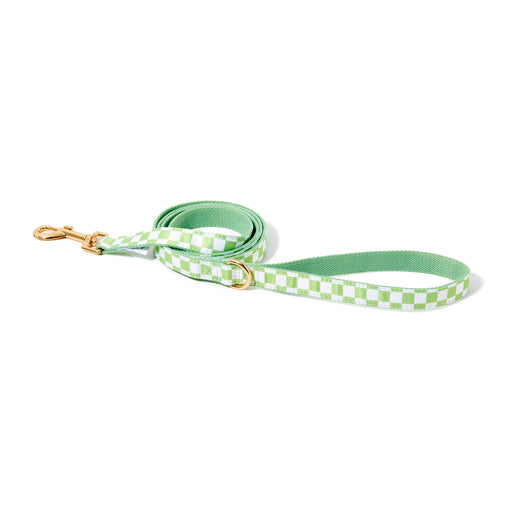 GREEN CHECKERED DOG LEASH