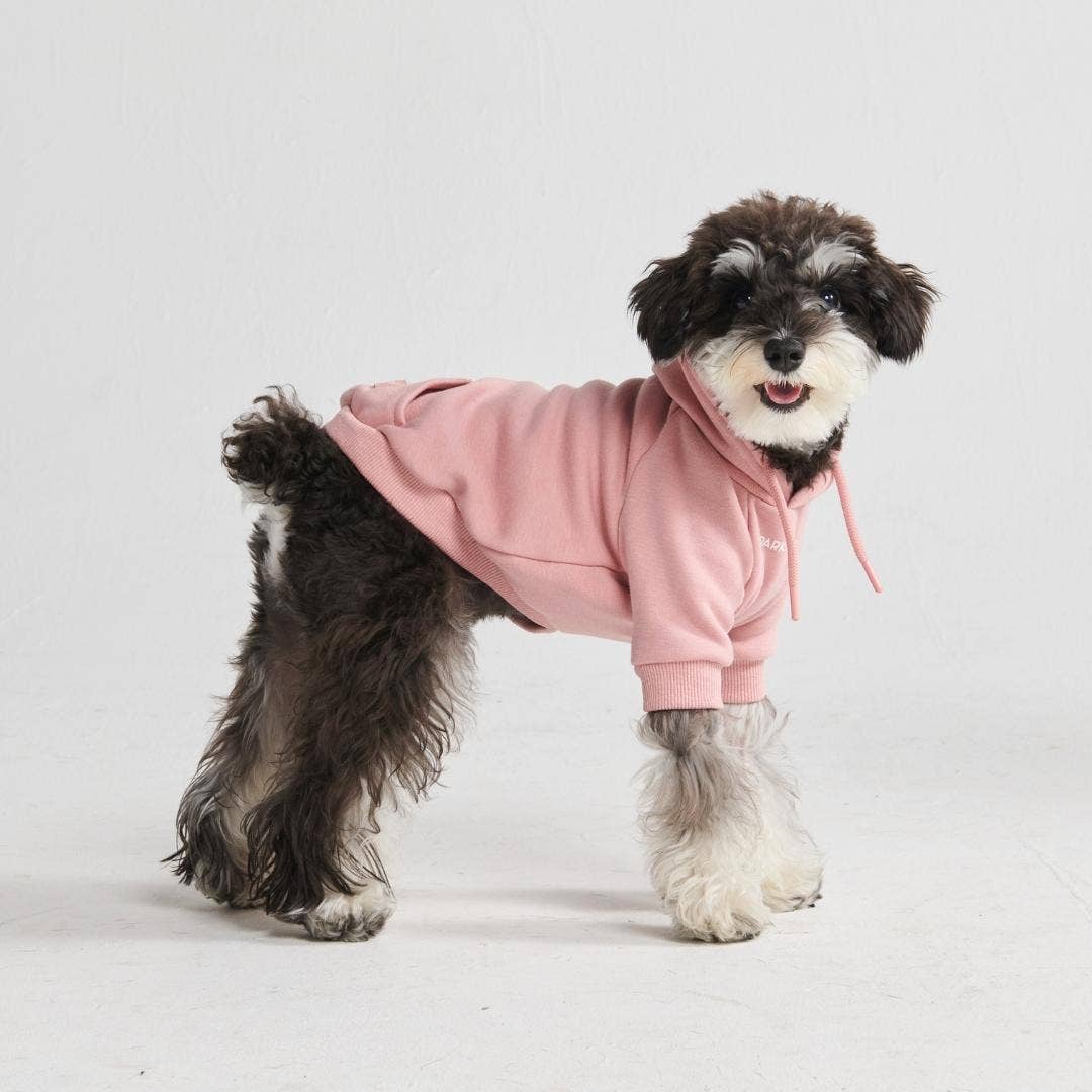 Dusty Pink Dog Hoodie