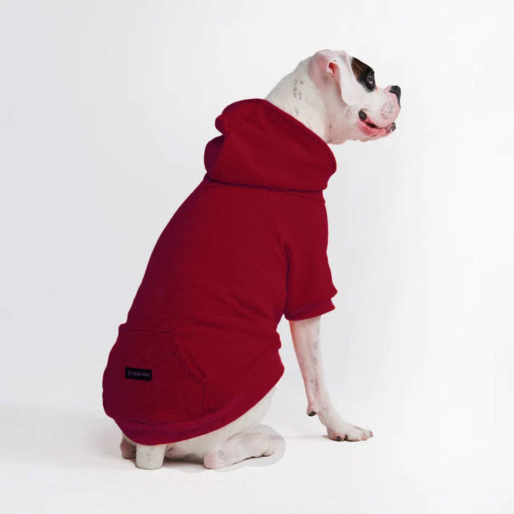 Burgundy Red Dog Hoodie