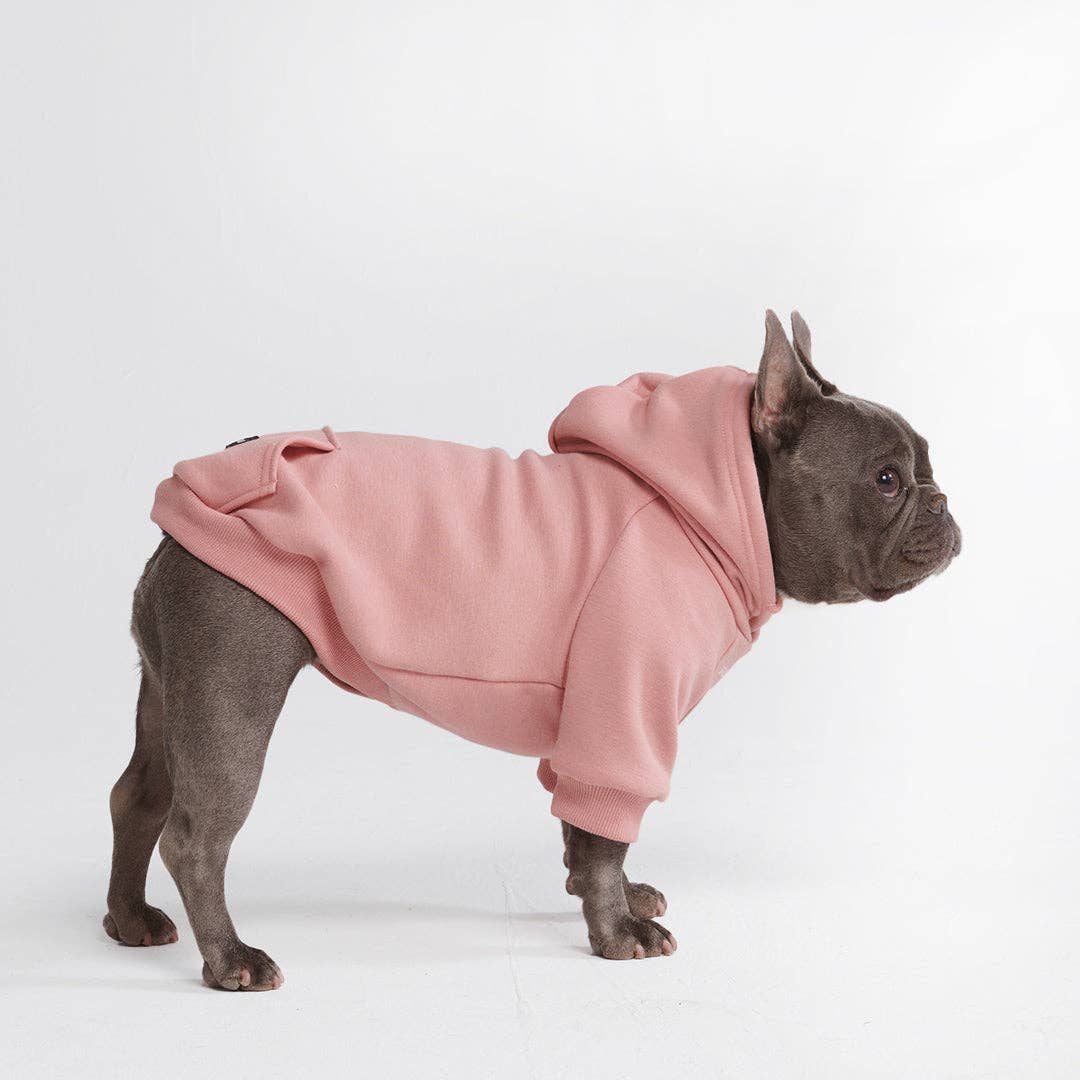 Dusty Pink Dog Hoodie