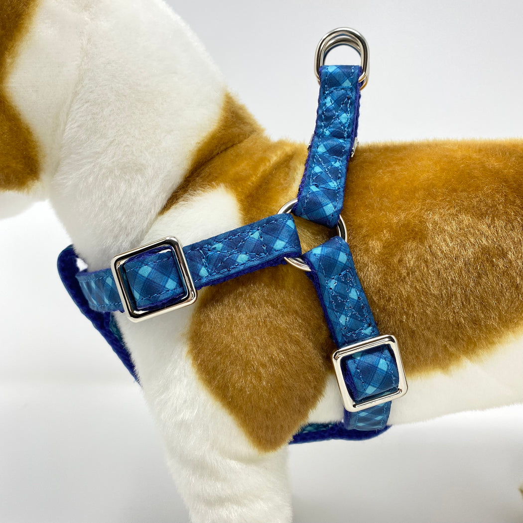 NORMAN PLAID DOG HARNESS