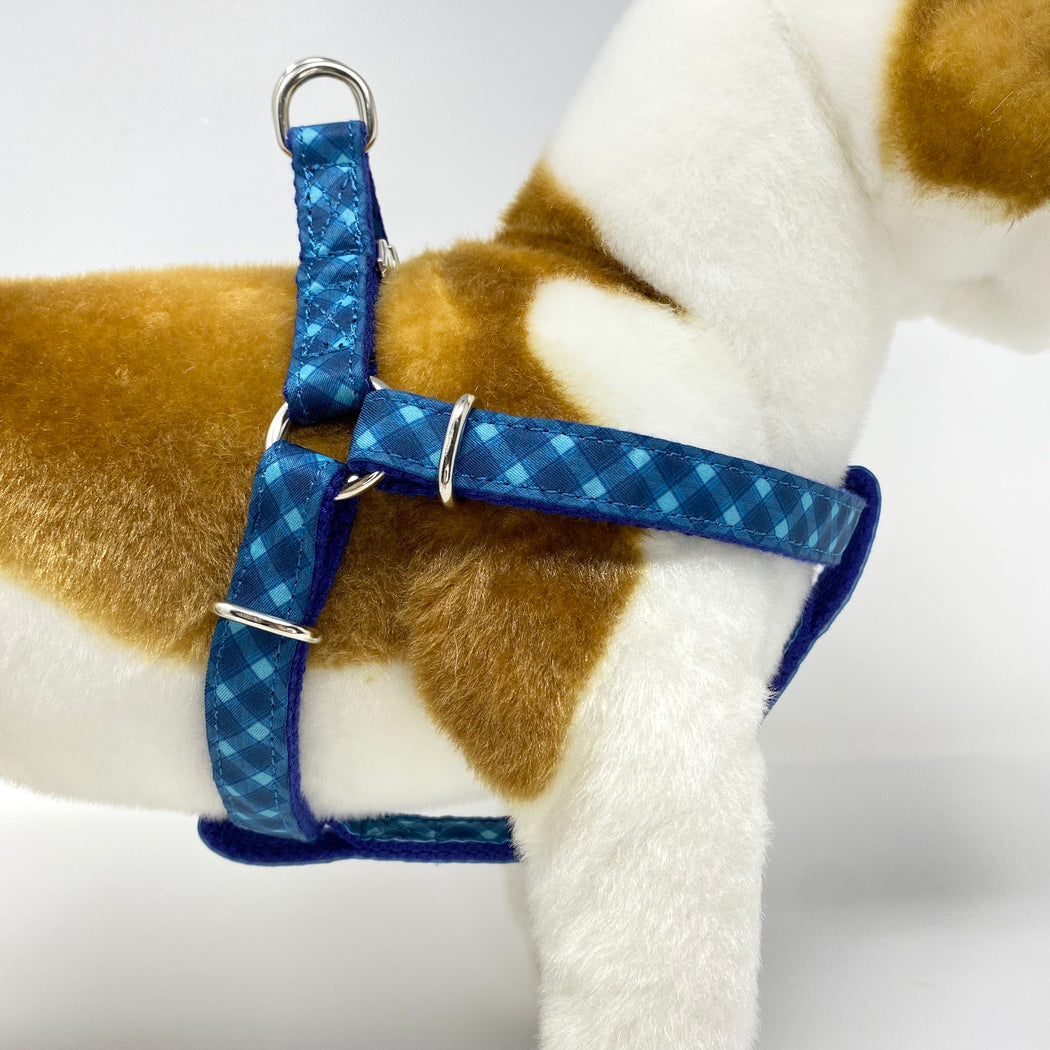NORMAN PLAID DOG HARNESS
