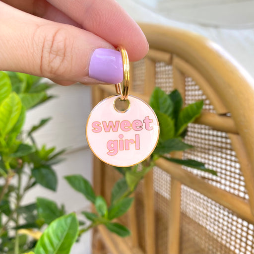 SWEET GIRL ENGRAVED DOG TAG